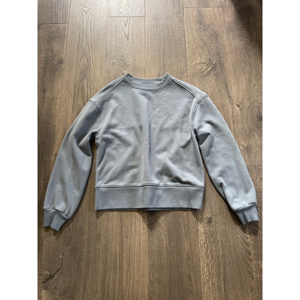 Everlane Organic Cotton Crew Sweatshirt XXS Blue 100% Organic Cotton Excellent